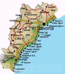 Cartina Savona