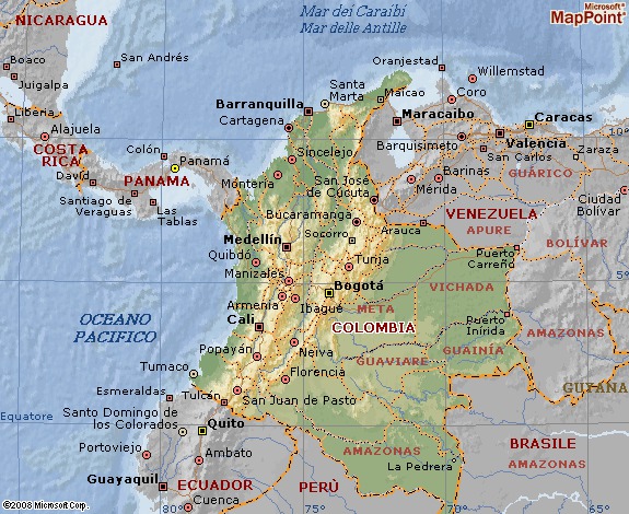 cartina colombia