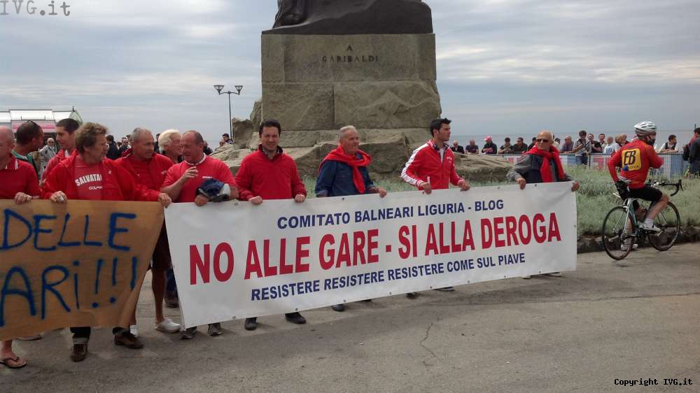 Balneari in protesta al Giro d'Italia