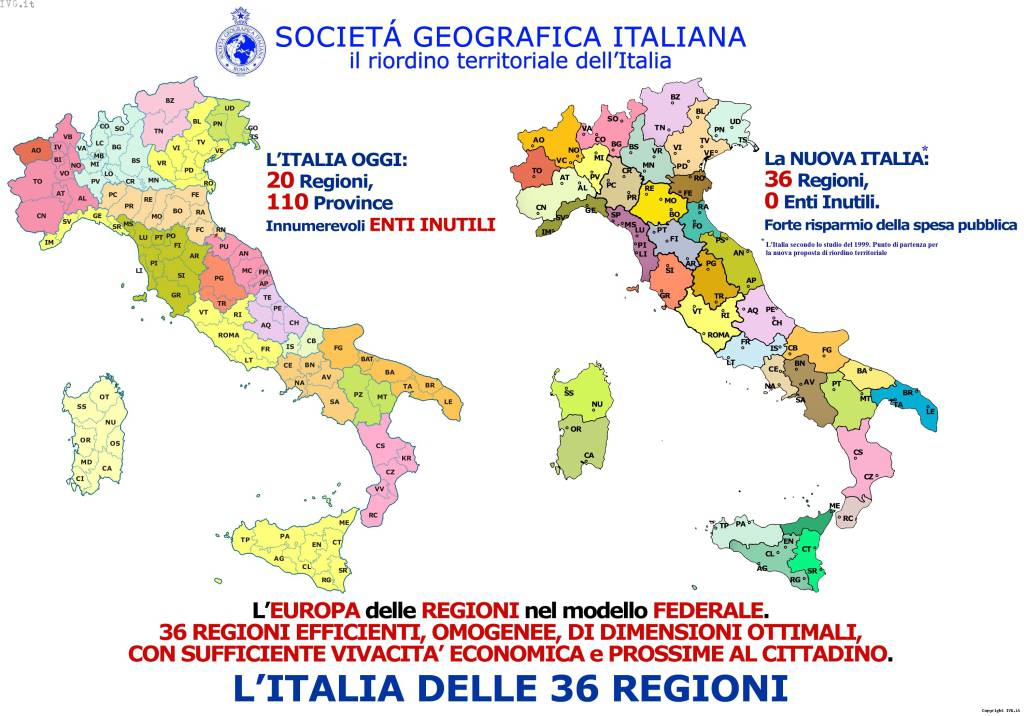 La Societ? Geografica ridisegna l'Italia: la Liguria perde La Spezia
