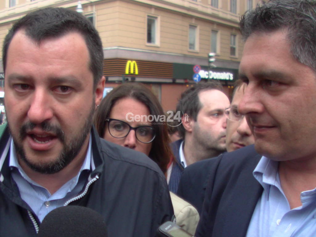Toti e Salvini a Genova