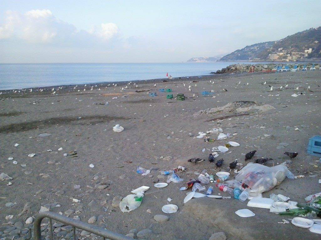 rifiuti voltri spiaggia