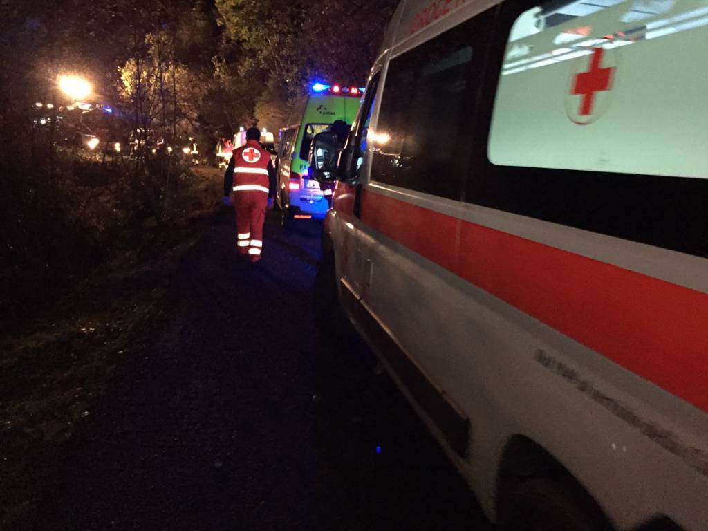 frana verzi notte soccorsi vvff vigili fuoco ambulanza