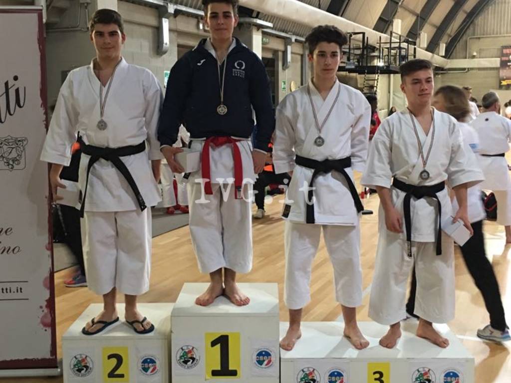 Gli atleti della Budo-Kai Karate sul podio anche ad Asti