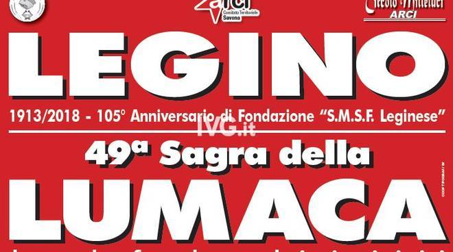 Savona, nel prossimo week-end alla SMS F. Leginese “Milleluci” continua  la 49° Sagra della Lumaca