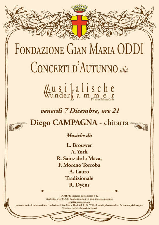 Diego Campagna concerto Palazzo Oddo