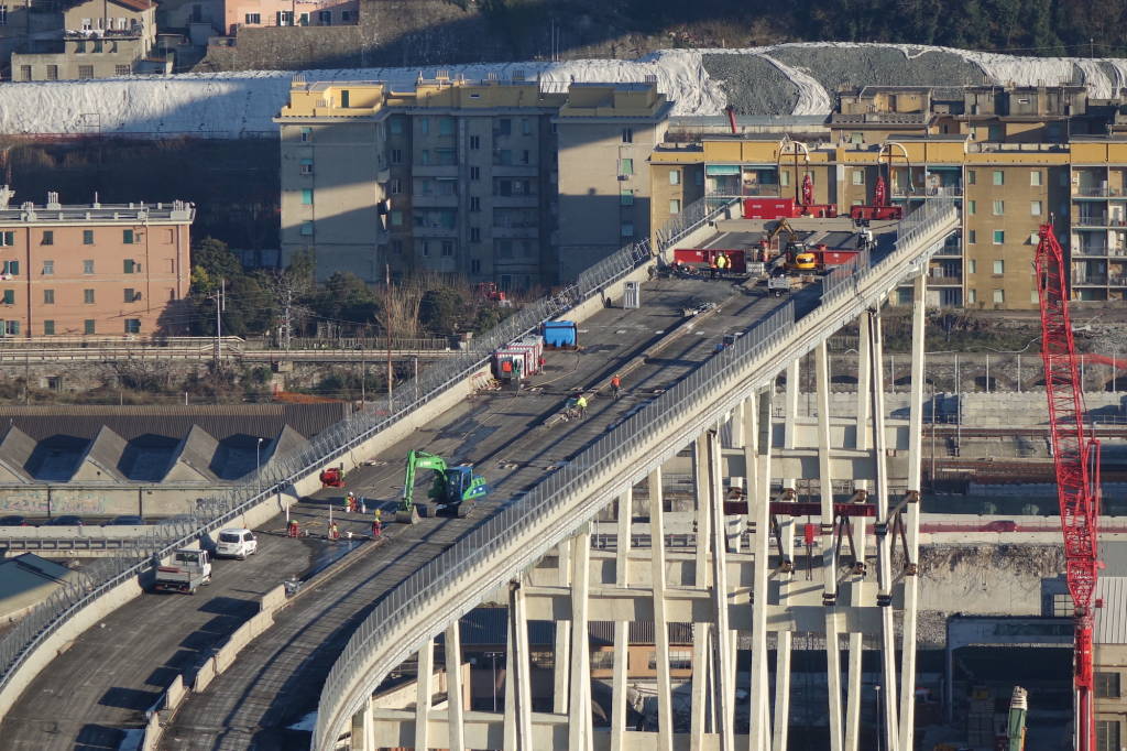 Demolizione ponte Morandi al 6 febbraio