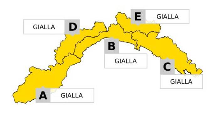 Arriva il temporale, giovedì 4 giugno allerta gialla su tutta la provincia di Savona