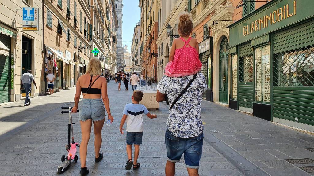 Turisti a Genova agosto 2020