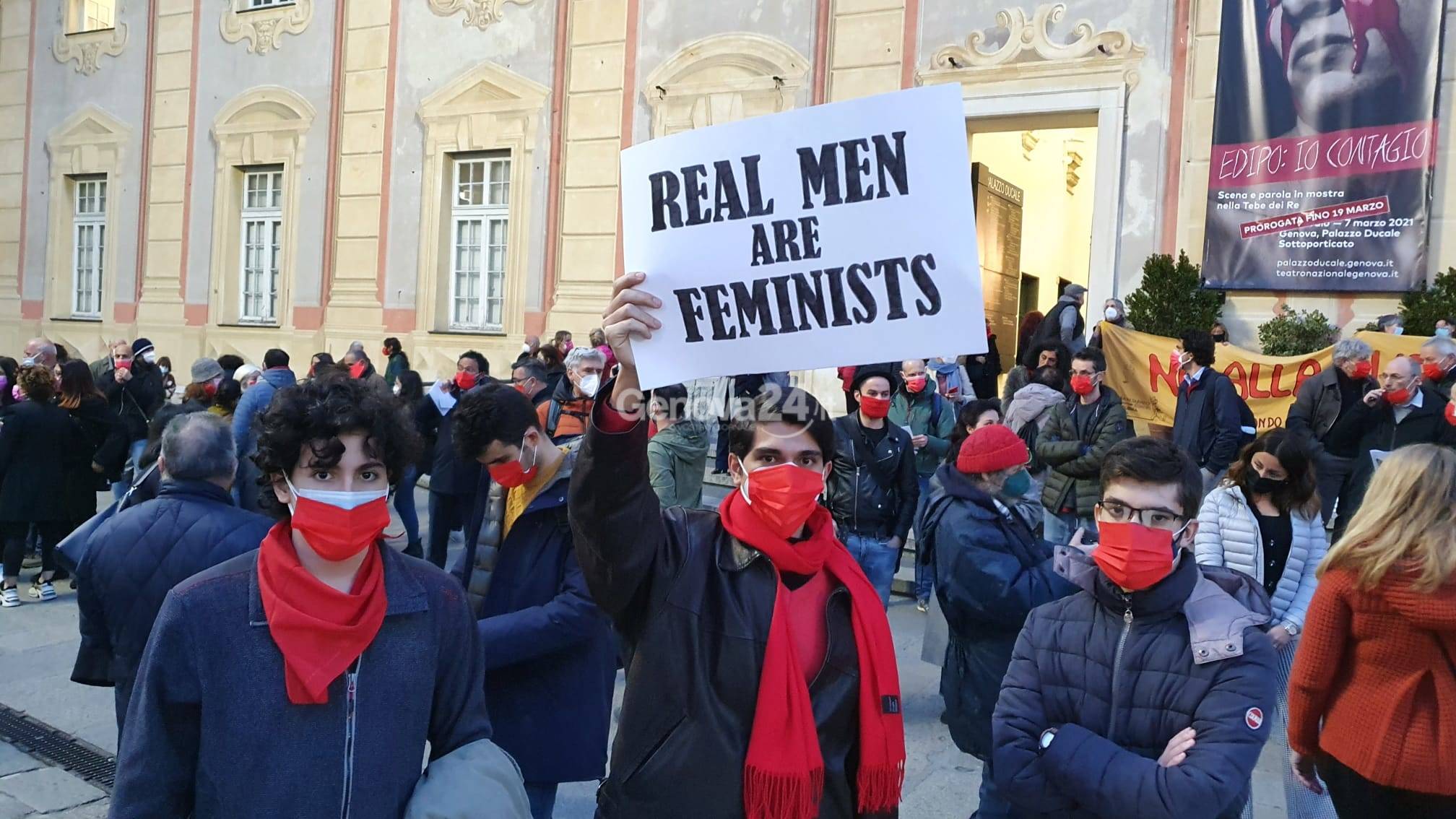 Uomini in piazza contro la violenza sulla donne