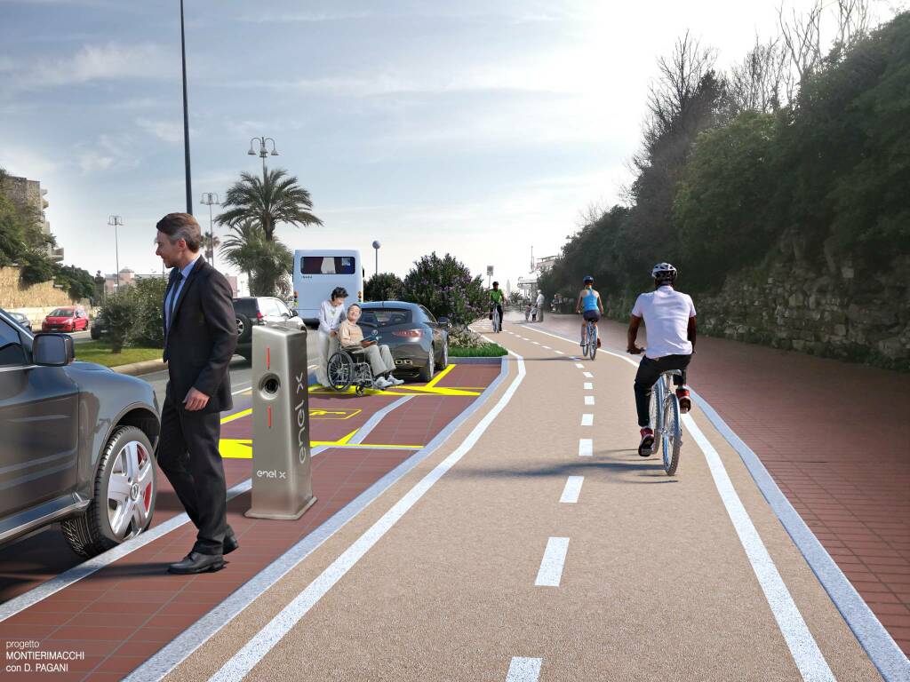 Il progetto della nuova pista ciclabile in corso Italia