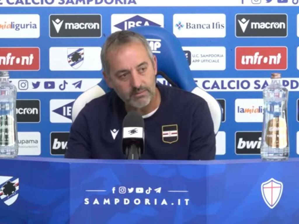 Giampaolo pre Atalanta: “Speriamo di fare un bel regalo ai tifosi per i 76 anni della Sampdoria”
