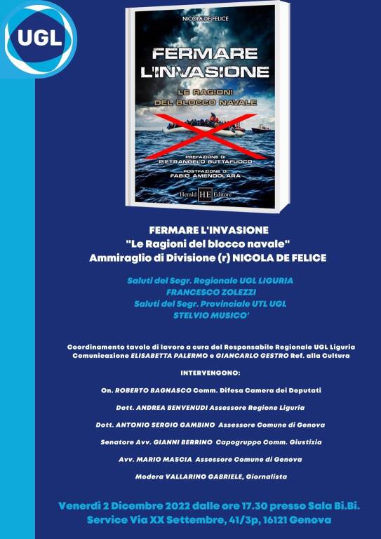 Genova "Fermare l'invasione" libro Nicola De Felice