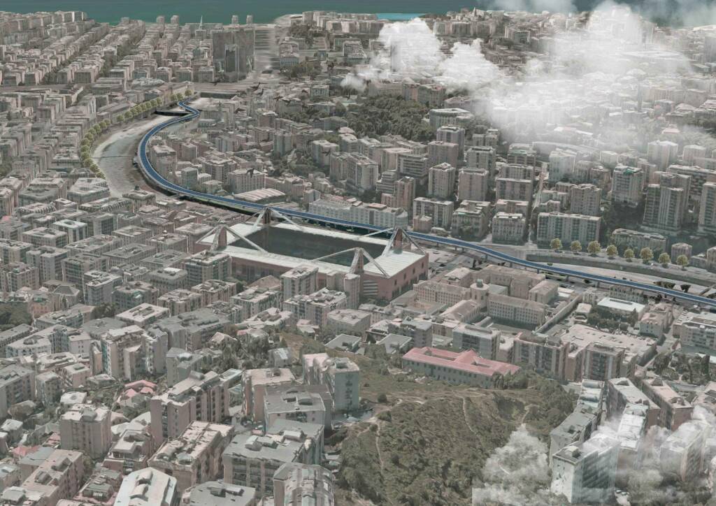 Skymetro, pubblicati i nuovi render: ecco l'impatto della sopraelevata sulla Valbisagno